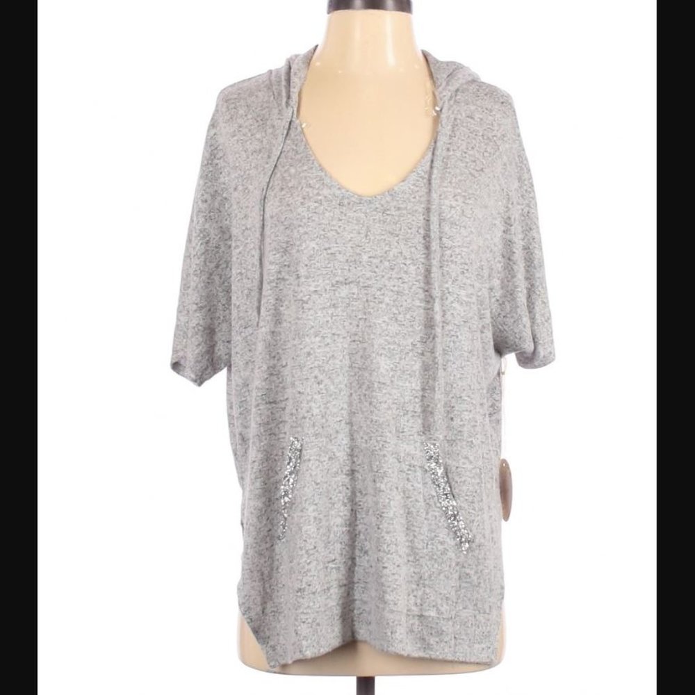 Sparkle Detail Pullover Casual Supersoft Top Sz S